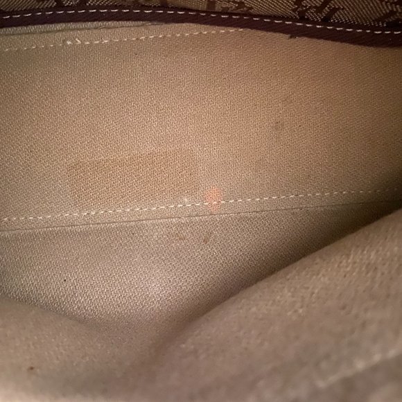 Vintage Dooney & Bourke Tan Signature Jacquard Small Hobo Bag - Picture 14 of 14